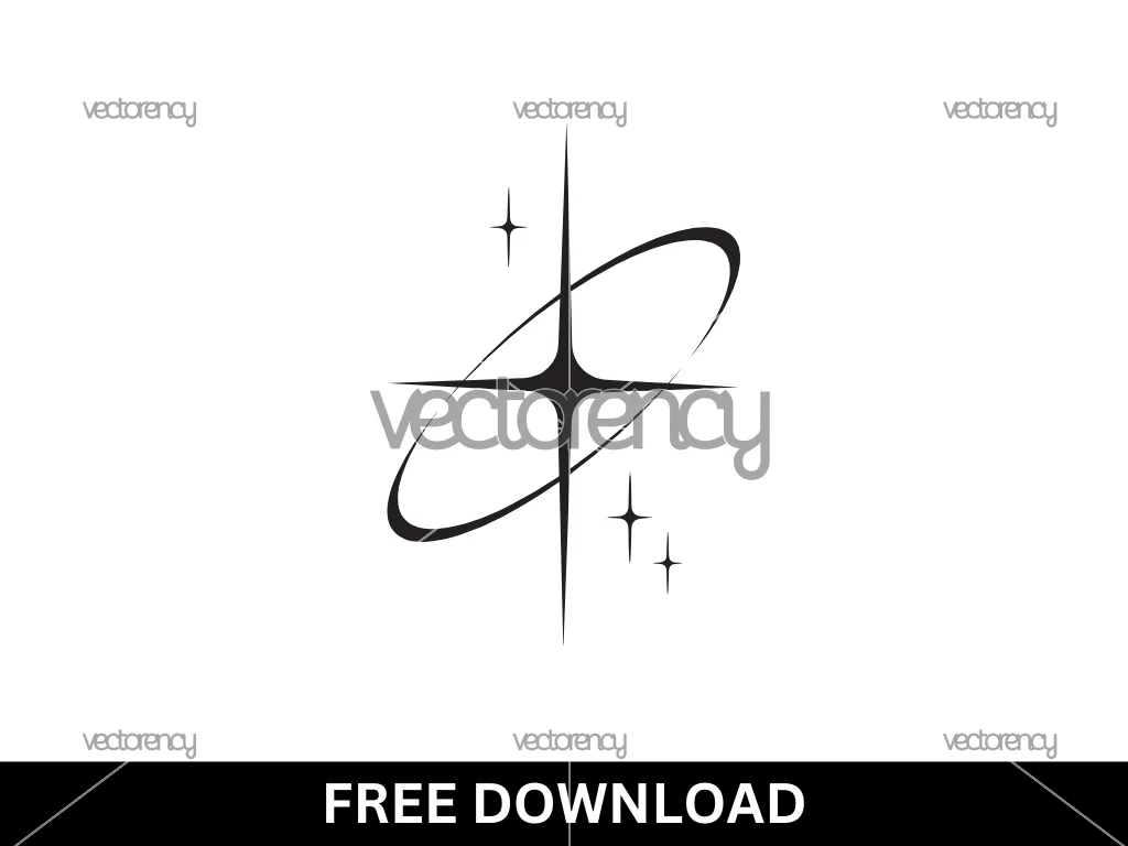 Star Orbit Target SVG Free