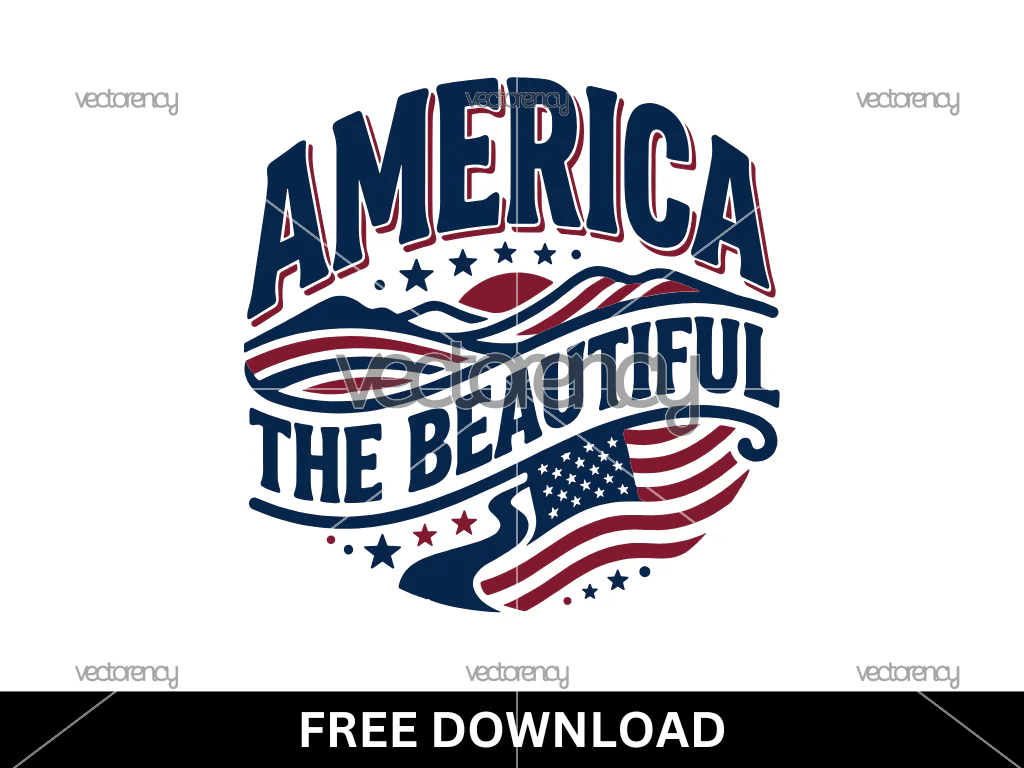 America the Beautiful SVG Free Download PNG Patriotic Quotes