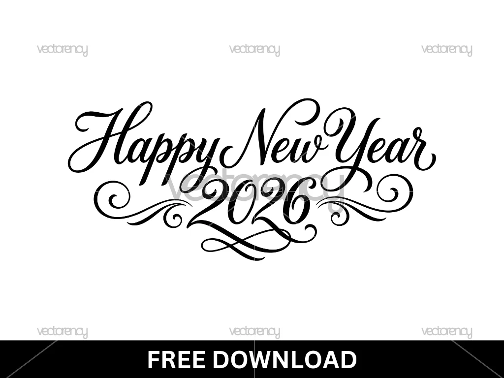 Happy New Year 2026 Vector PNG Image Free