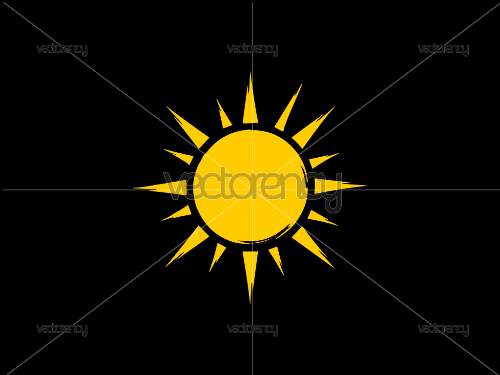 Sun Vector SVG Cut File