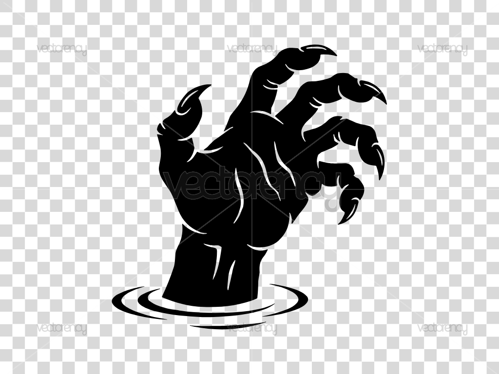 Hand Sea Monster SVG Vector