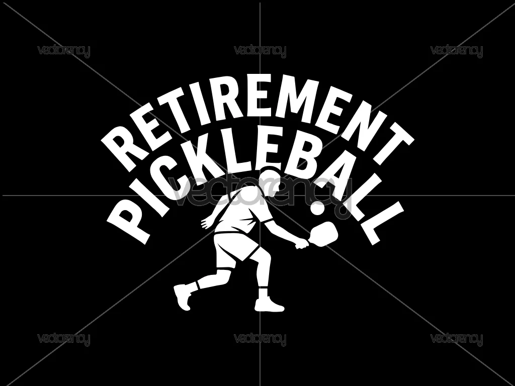 Retirement Pickleball Premium Graphic Design Vector