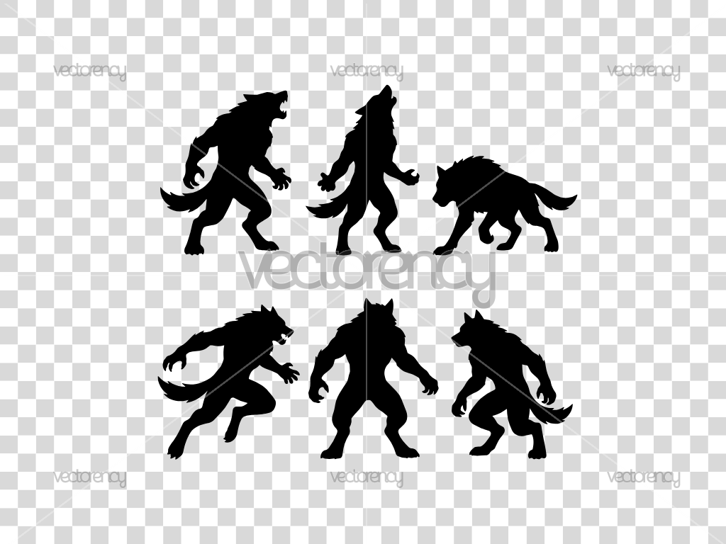 Werewolf Silhouette SVG Vector EPS
