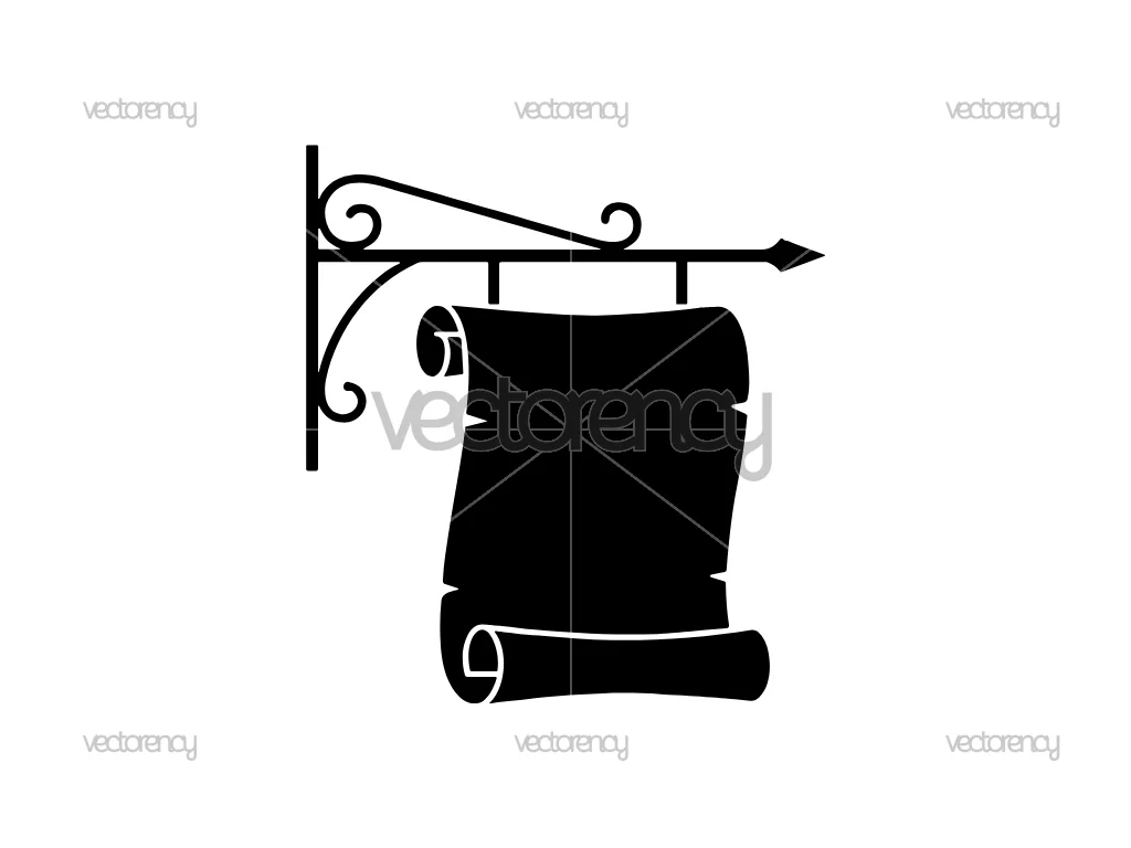 Hanging Sign SVG Retro Signboard Cut File