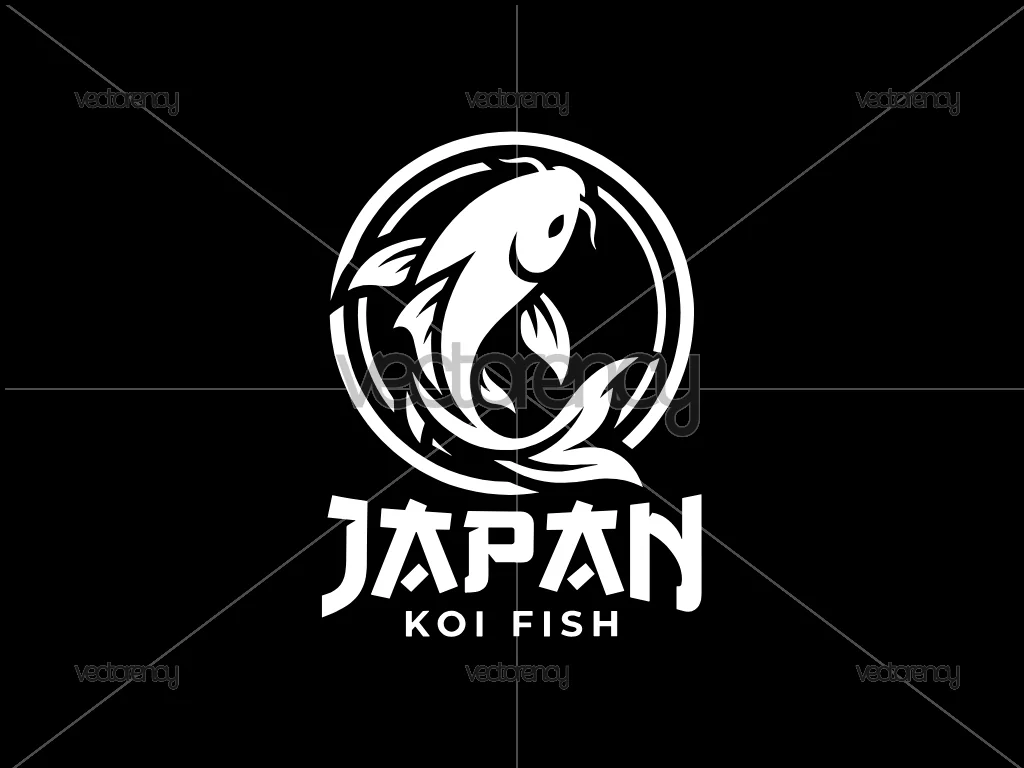 T Shirt Design Koi Fish Vector
