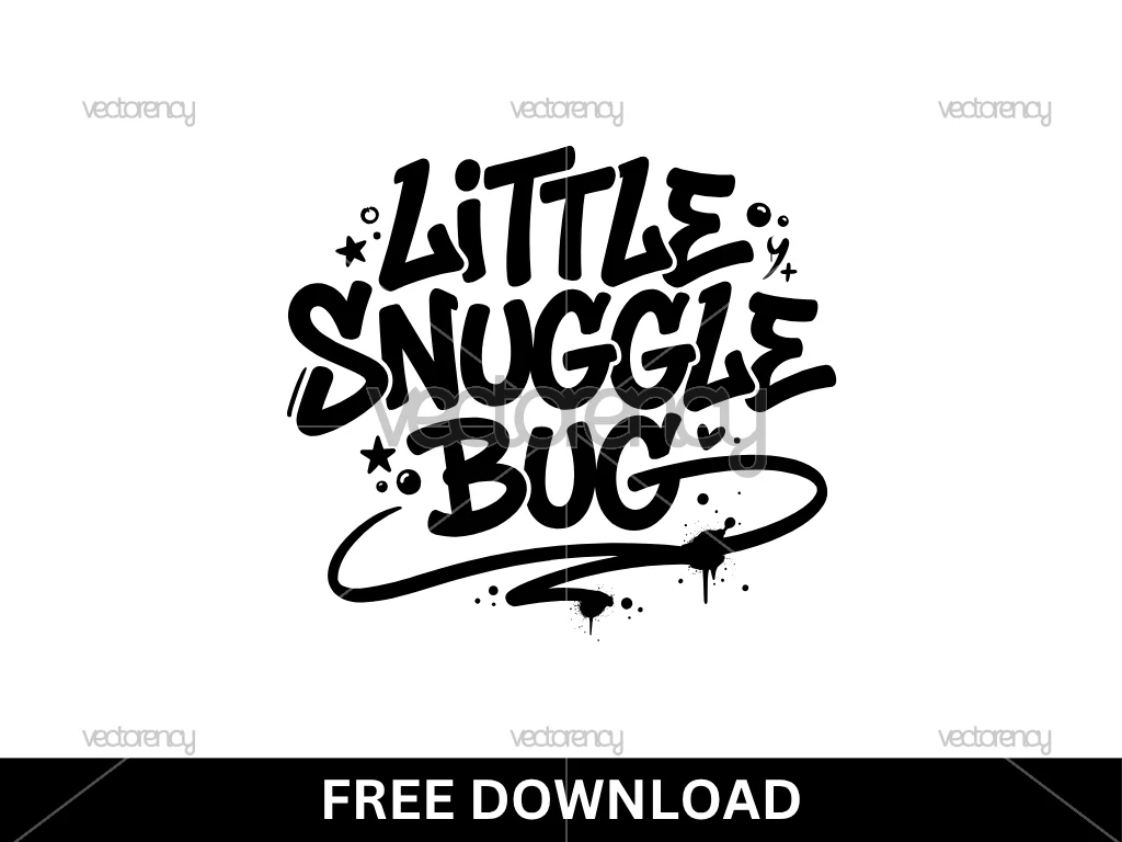 Newborn Baby SVG Free Little Snuggle Bug Free