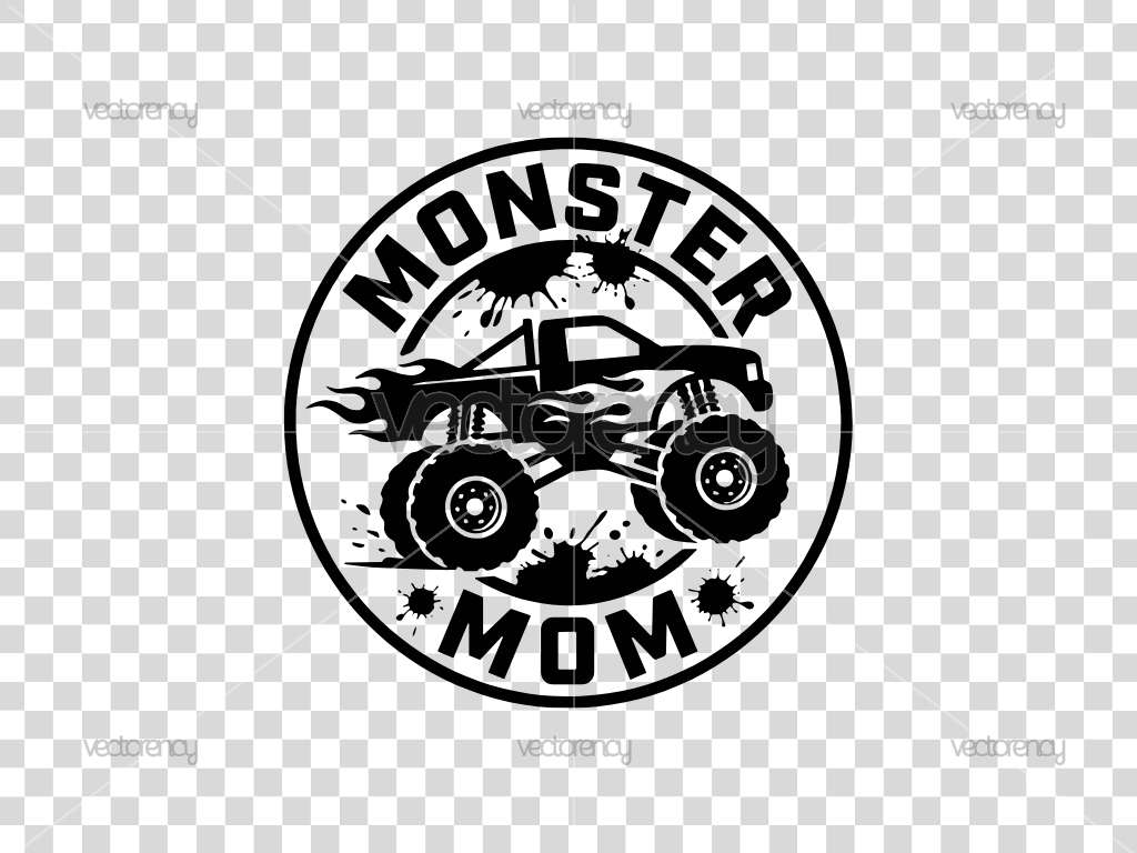 Monster Mom SVG Image PNG Transparent Monster Truck