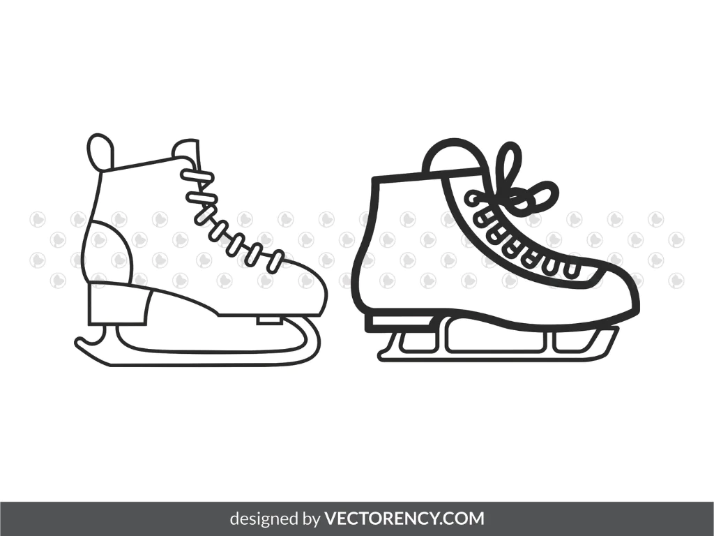 Ice Skating Shoes SVG