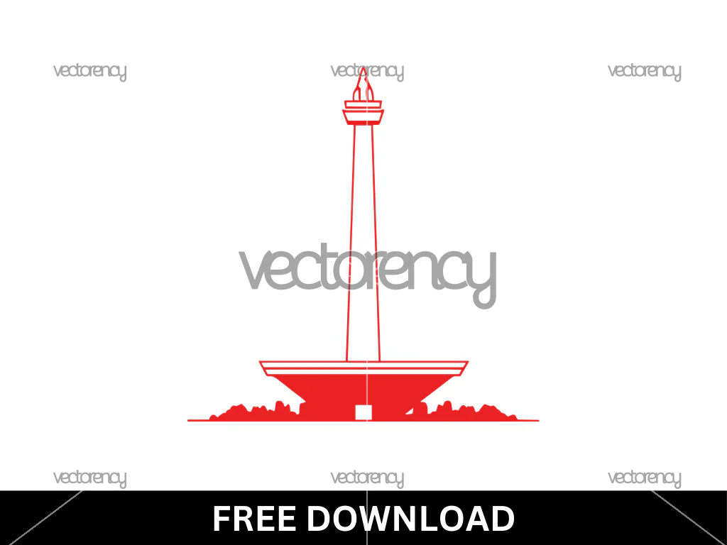 Monas Jakarta Vector SVG Free