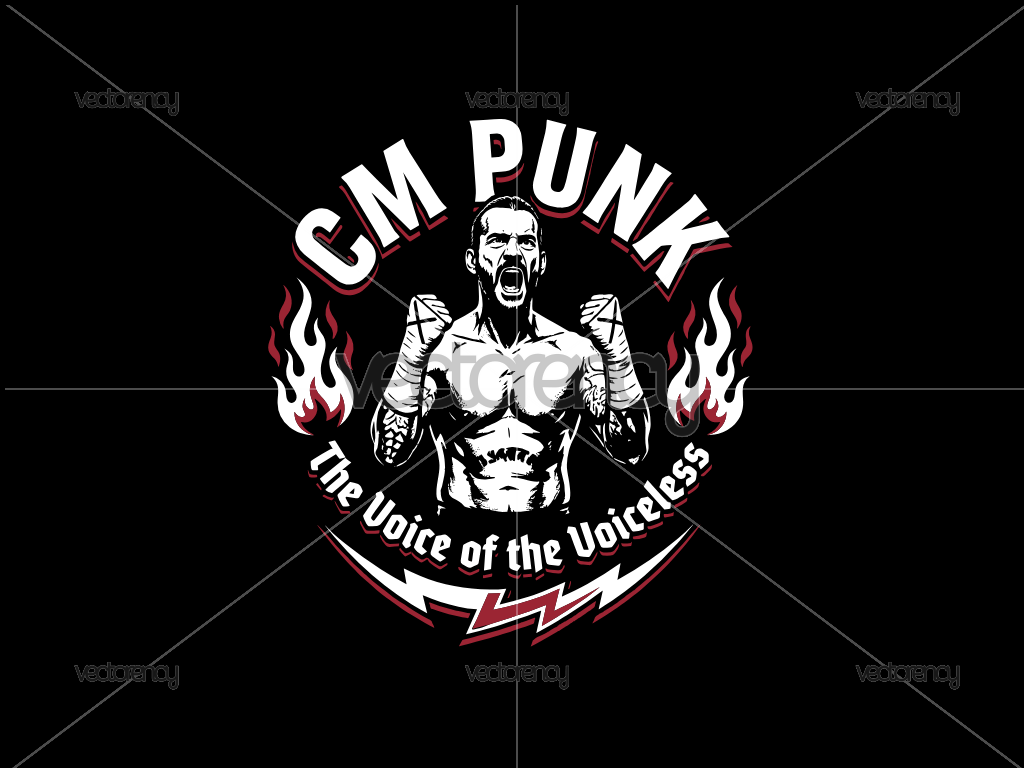 CM Punk WWE Shirt Premium T-Shirt Design Vector