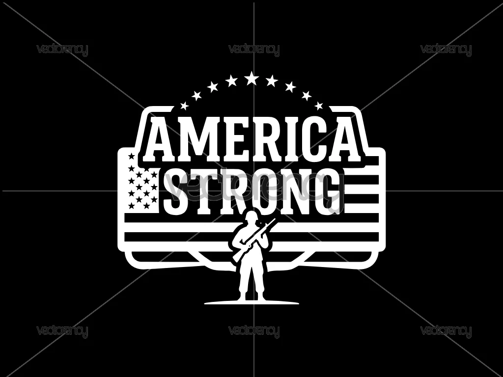 America Strong SVG Image PNG HD Cricut Sticker Project