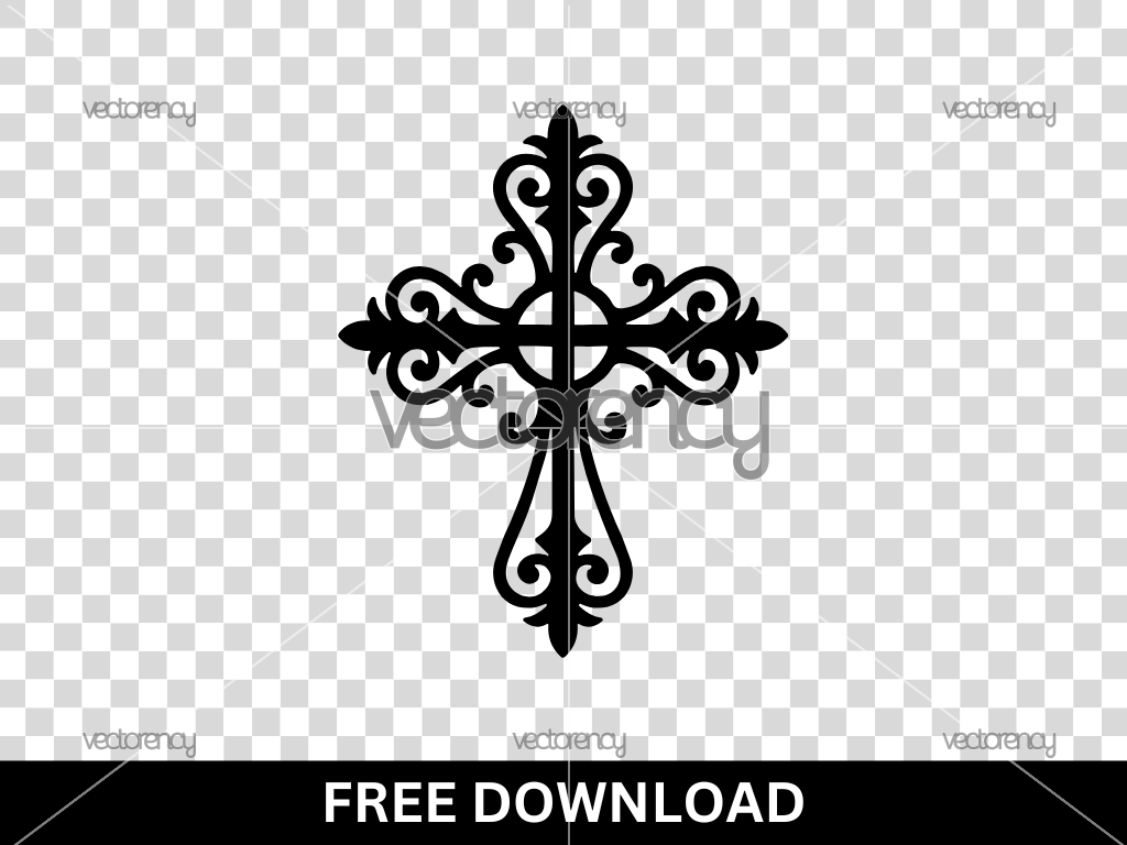 Cross Gothic Tattoo Clipart Image