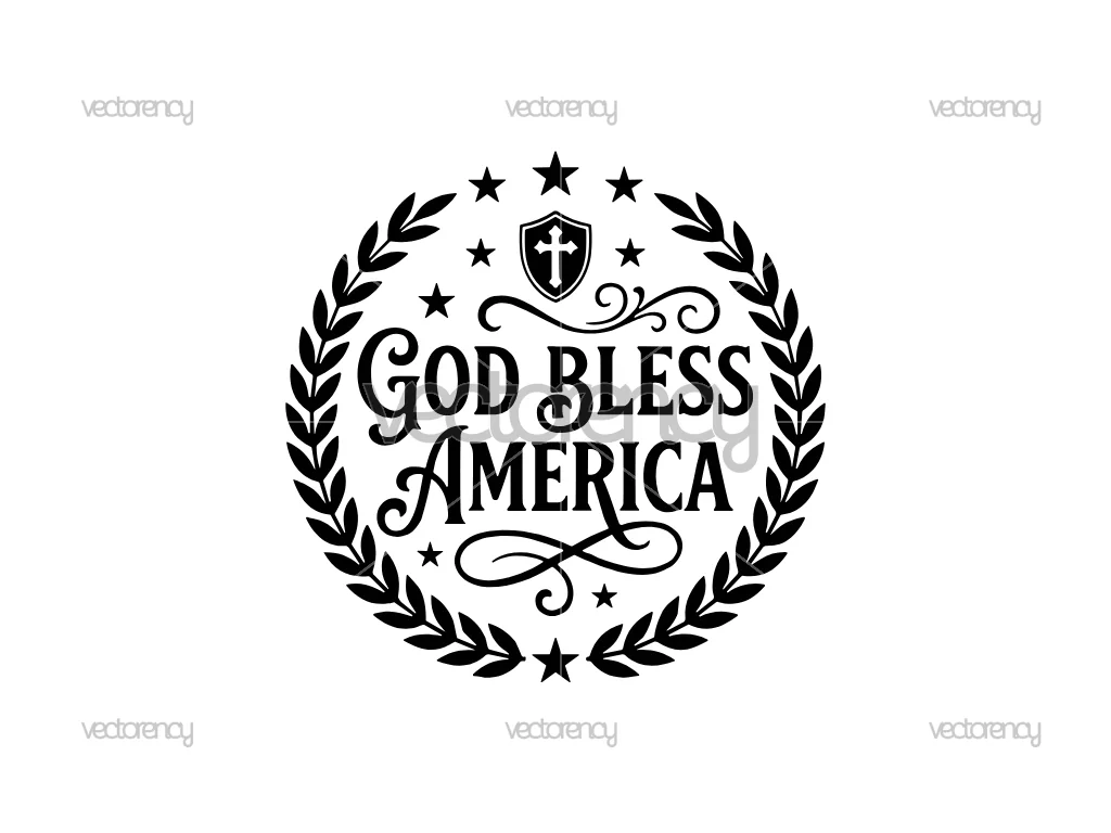 God Bless America SVG Vector