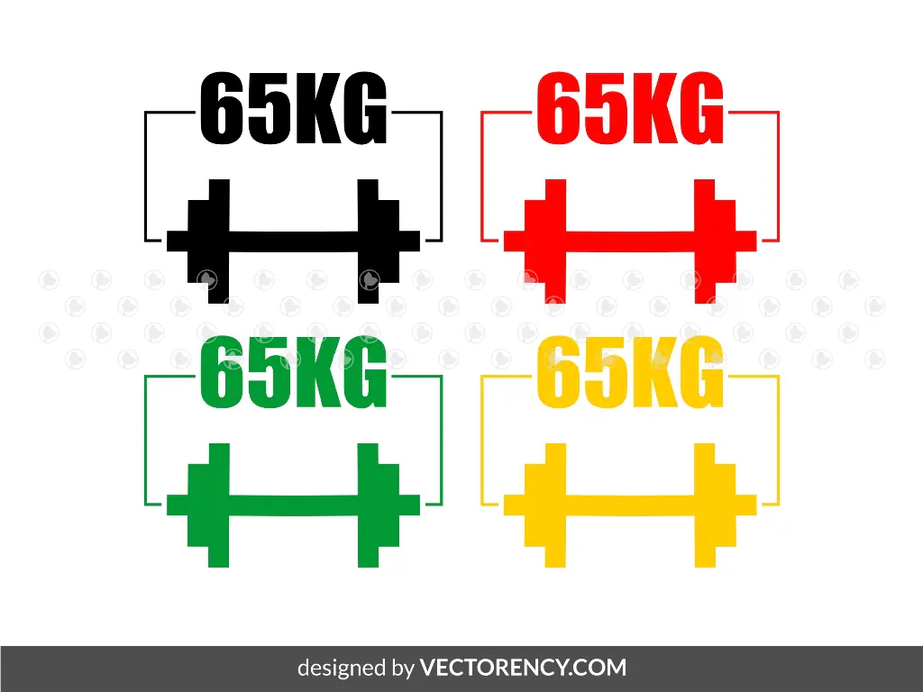 65KG Vector Stock Weight Icon SVG