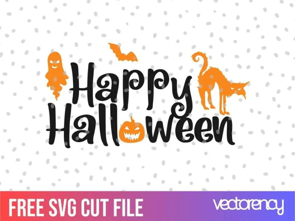 Happy Halloween SVG DXF PNG EPS Vector