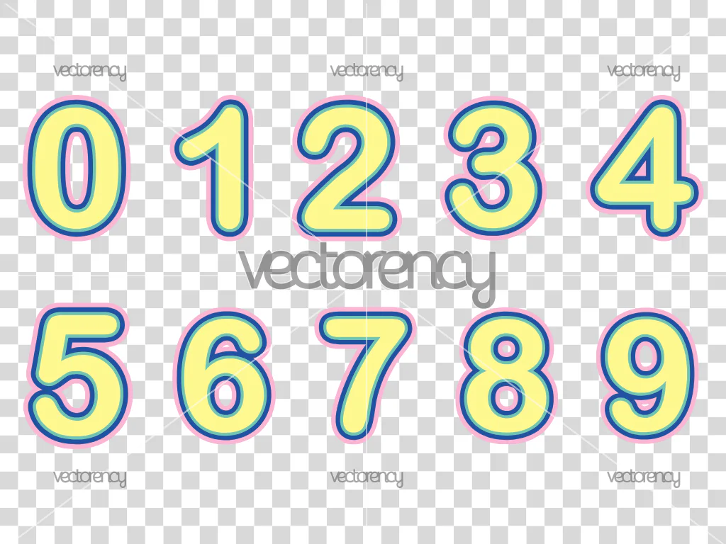 Numbers Template Cake Topper, Paper Crafts, SVG Layered