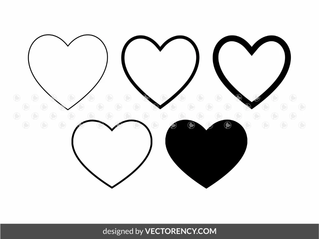 Heart Outline SVG Cut Files