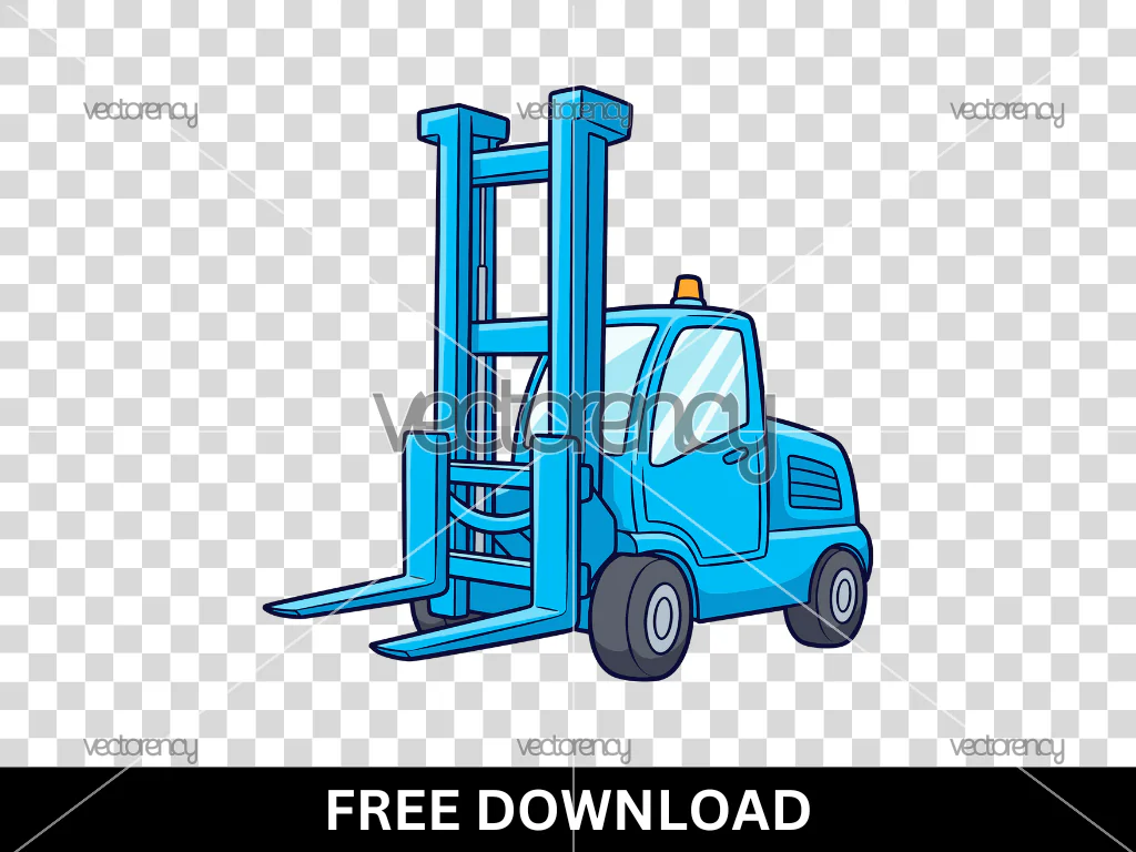 Lift Truck Cartoon Vector PNG Free