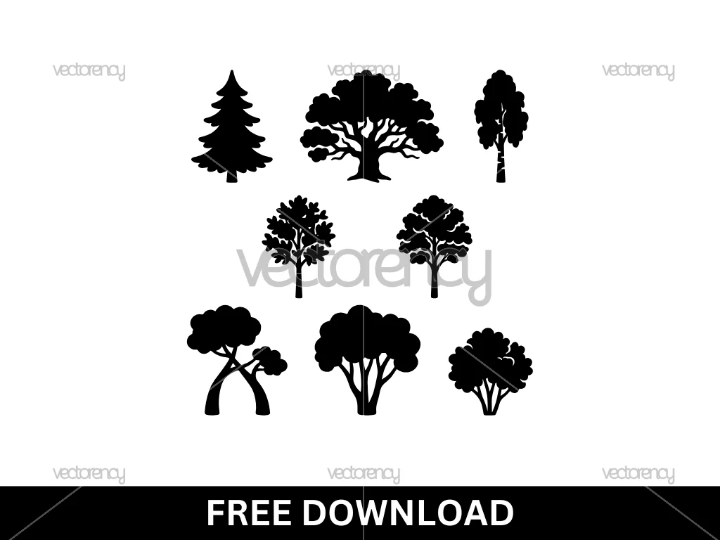 Free Tree Silhouette SVG File