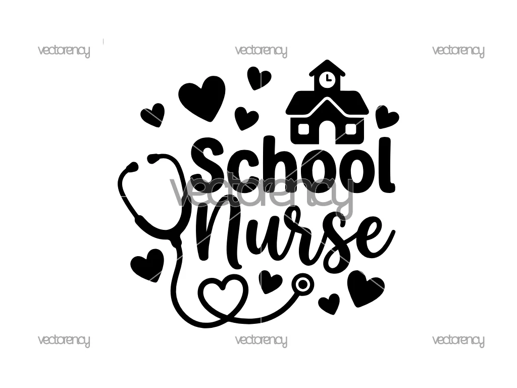 School Nurse SVG Design