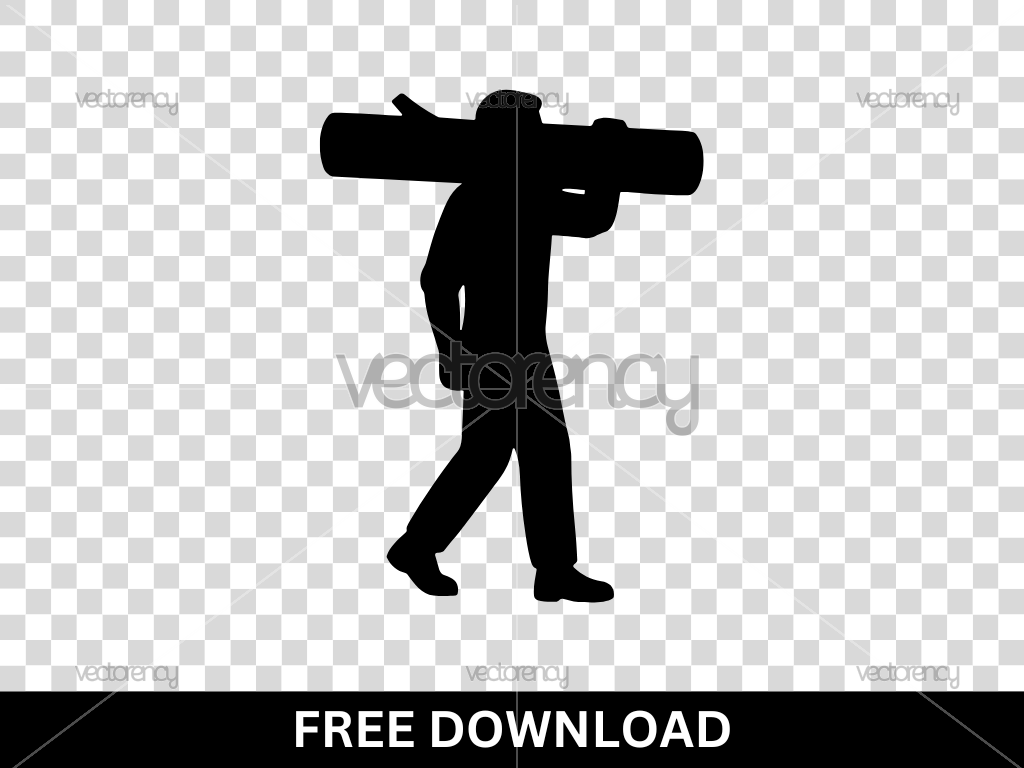 Logger Lumberjack Silhouette Vector Free
