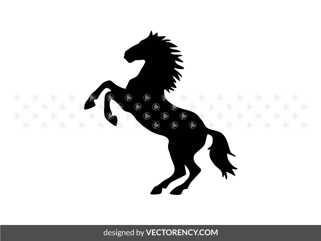 Strong Horse Silhouette SVG Vector