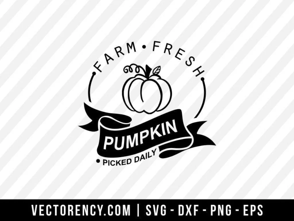 Farm Fresh Pumpkin Fall SVG Season Cut File