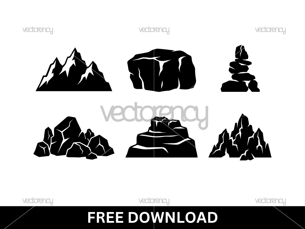 Mountain Stones SVG Free Cricut