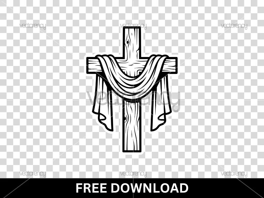 Cross With Drape PNG Image Free