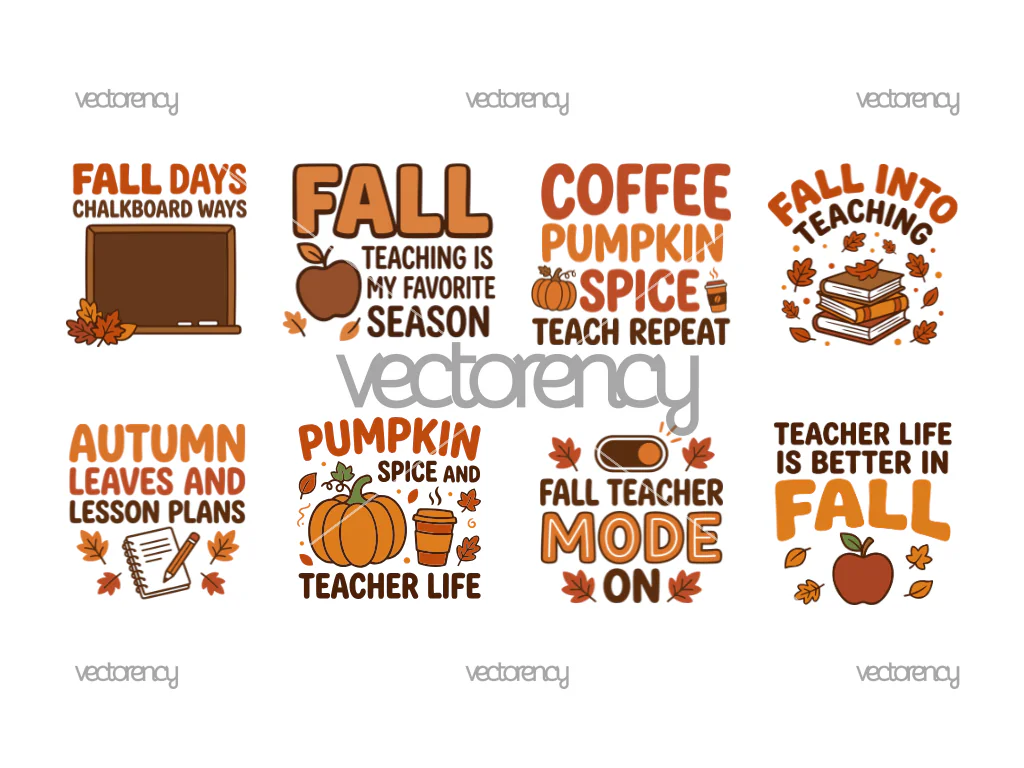 Fall Teacher SVG Bundle