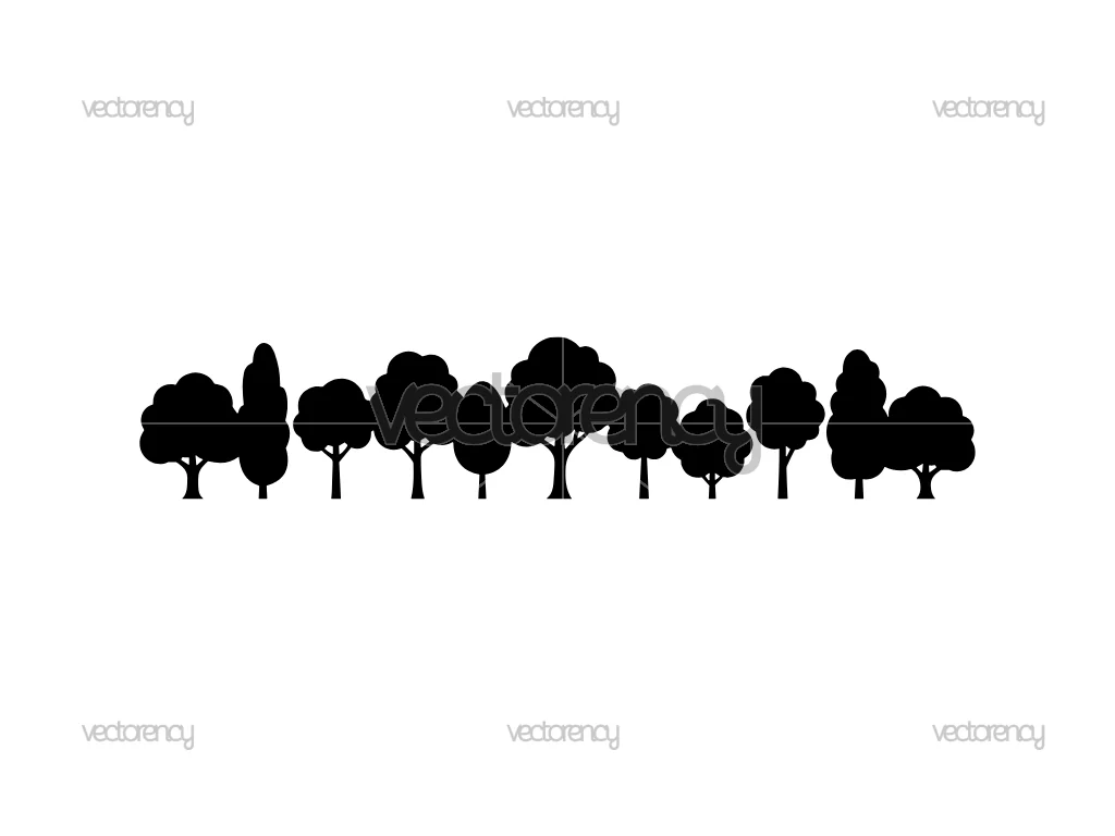 Treeline Silhouette SVG Image