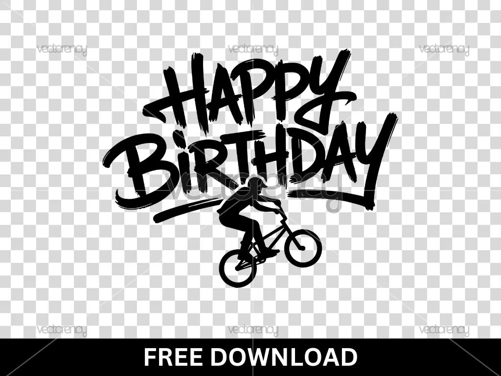 Free BMX Sport PNG Happy Birthday