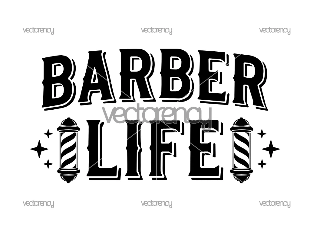 Barber Life SVG PNG EPS DXF