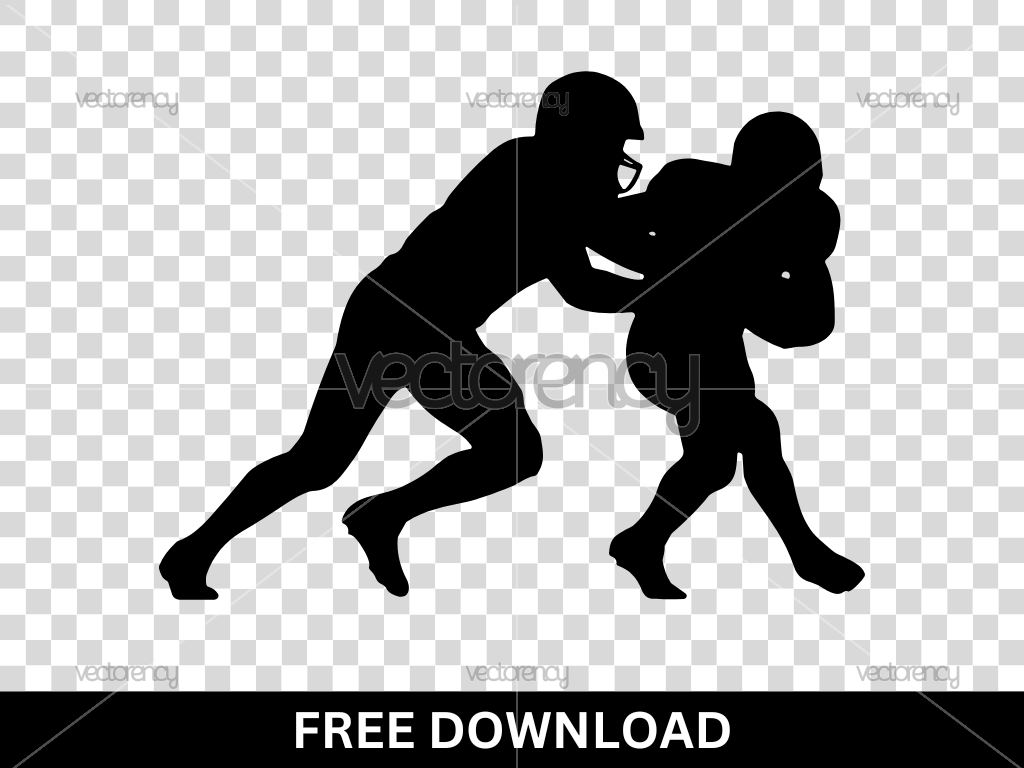 Tackling American Football Silhouette SVG Icon