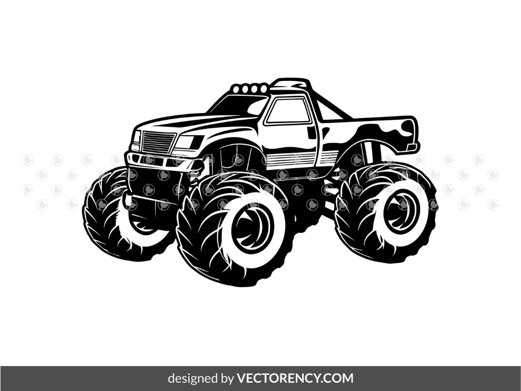 Monster Truck Jam Clipart SVG