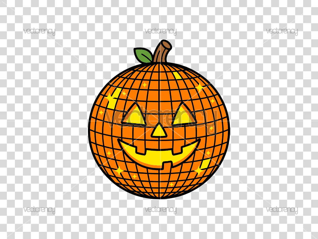 Disco Pumpkin SVG PNG Cut File for Cricut Cute Halloween