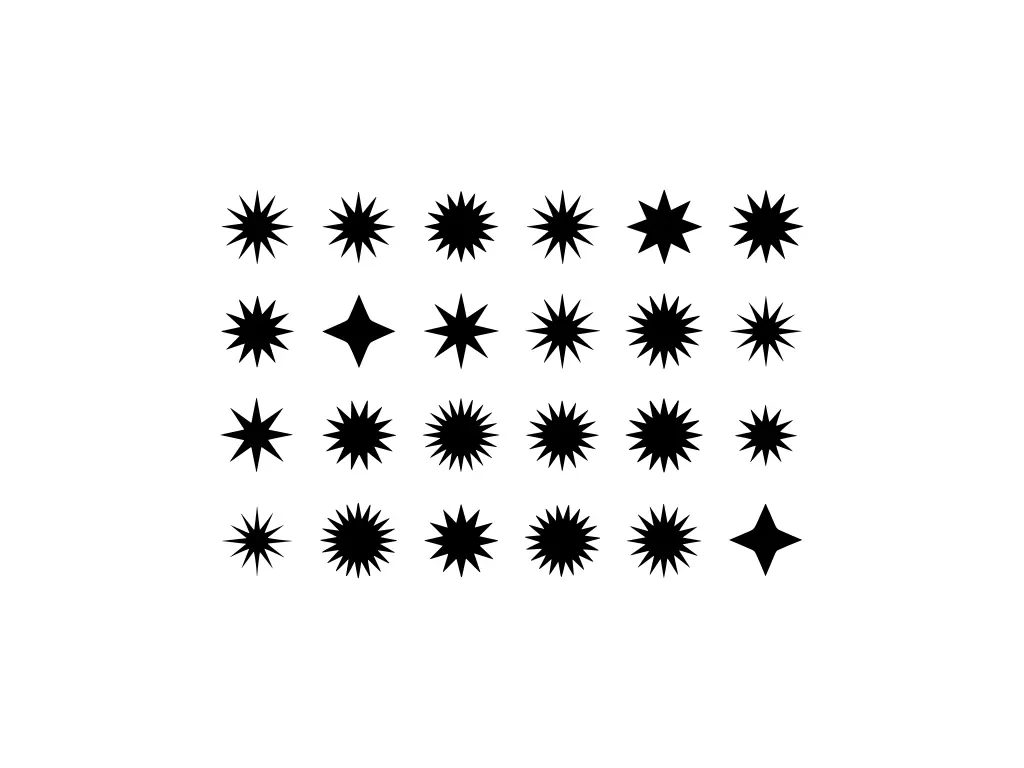 Black Starburst Symbol Icon SVG and EPS Download