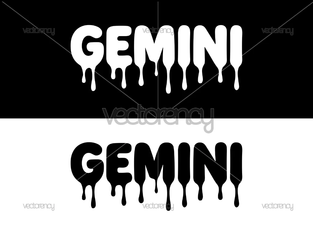 Dripping Gemini Zodiac SVG