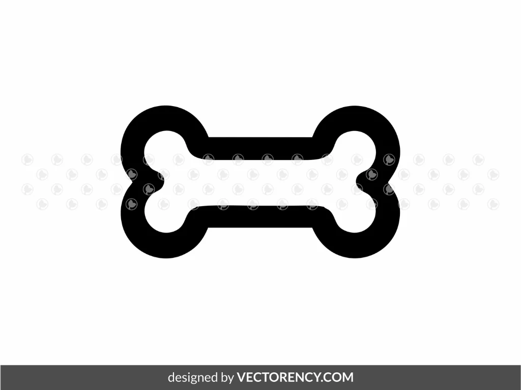 Dog Bone Outline Clipart