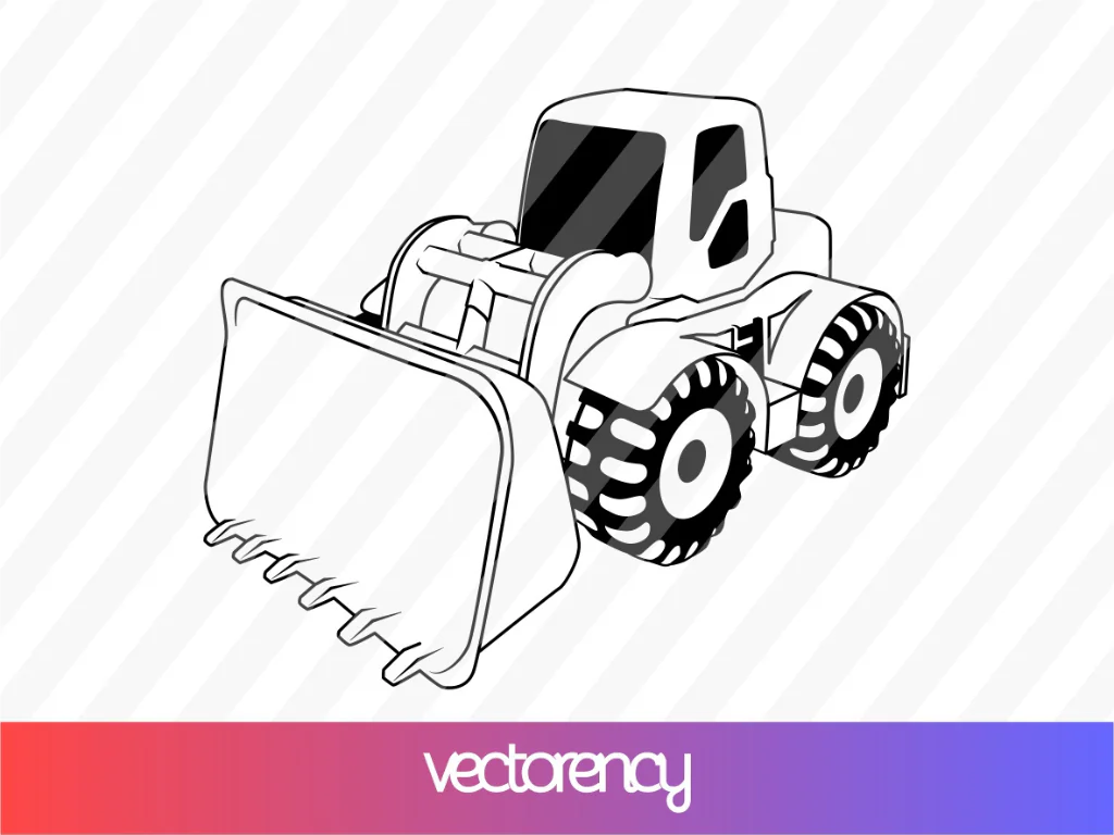 Front loader Heavy Equipment construction svg cut file