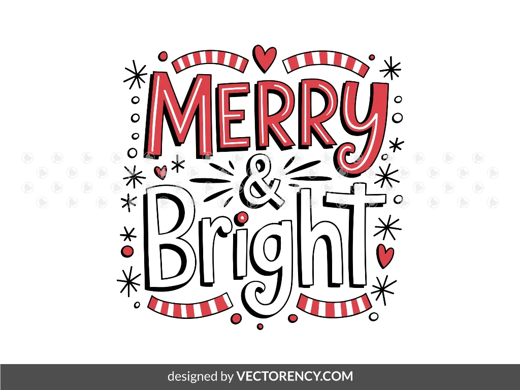 Merry and Bright SVG Cut Files