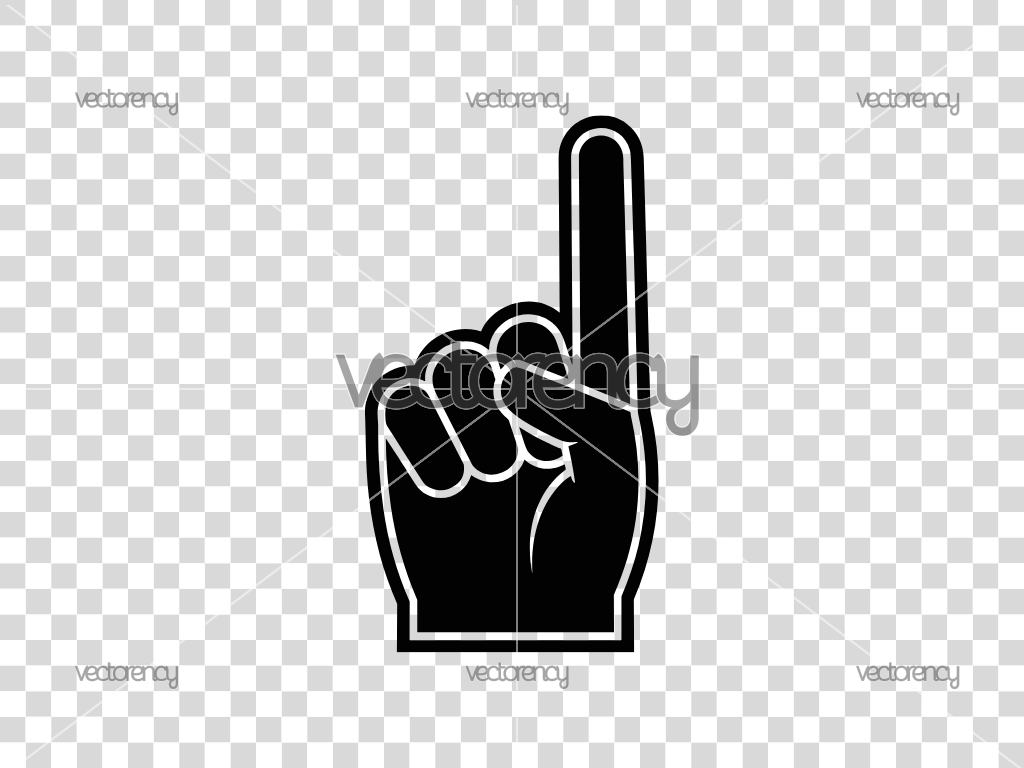 Foam Finger SVG Cut File