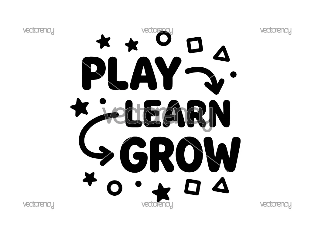 Play Learn Grow DXF SVG Cut File