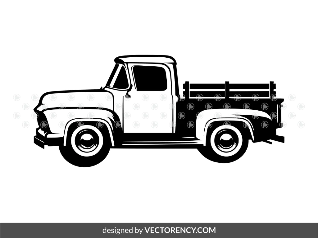 Retro Truck SVG Vector Vintage