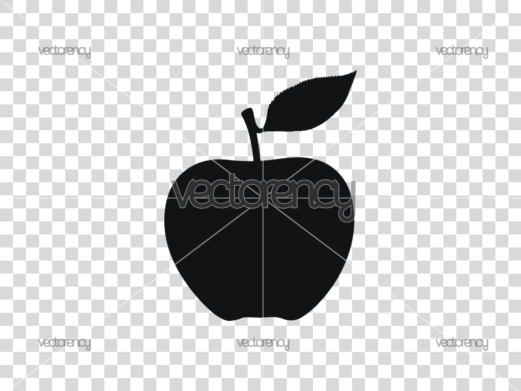 Apple Silhouette SVG Clipart