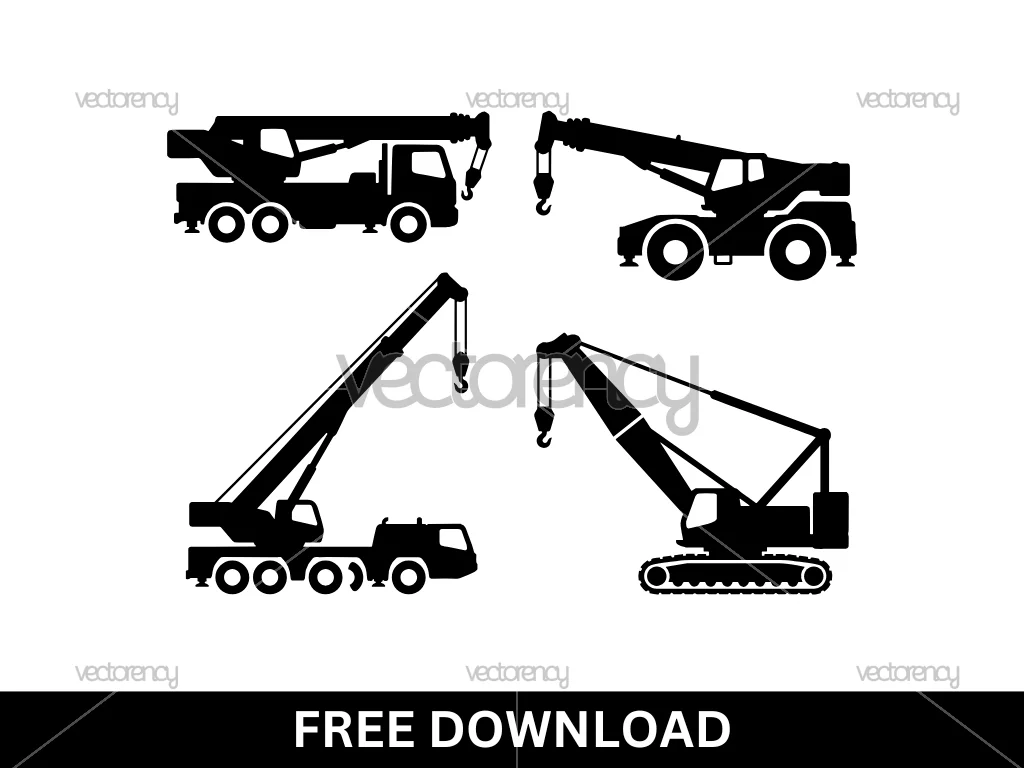 Crane Car Vector Icon SVG