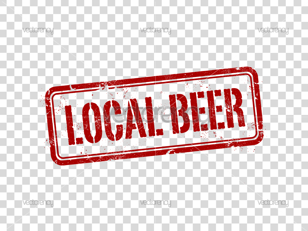 Local Beer Stamp Label Vector