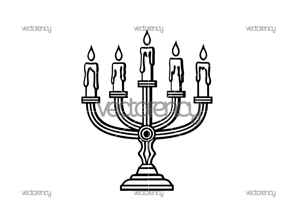 Menorah Symbol SVG