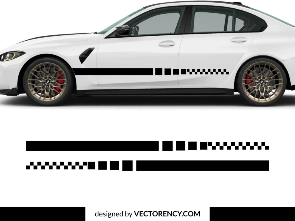 Minimalist Side Stripe Sticker File Download