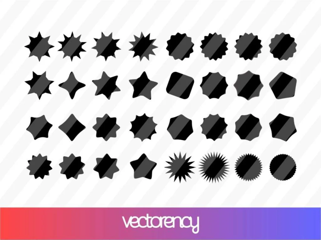 Starburst SVG Bundle Star Burst Clipart